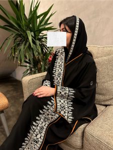 Bisht with Orange Lines