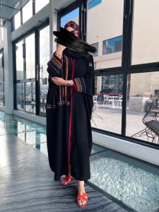 ⁦Black Abaya - 9⁩ - الصورة ⁦3⁩