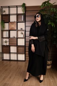 ⁦Black Abaya - 7⁩ - الصورة ⁦2⁩