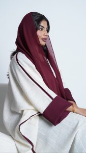 Off White & Maroon