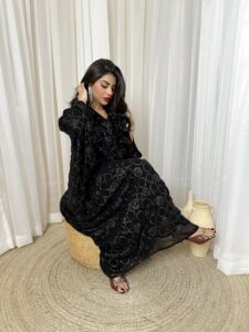 ⁦Chiffon Abaya - 1⁩ - الصورة ⁦2⁩