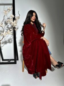 Maroon Velvet & Glitters