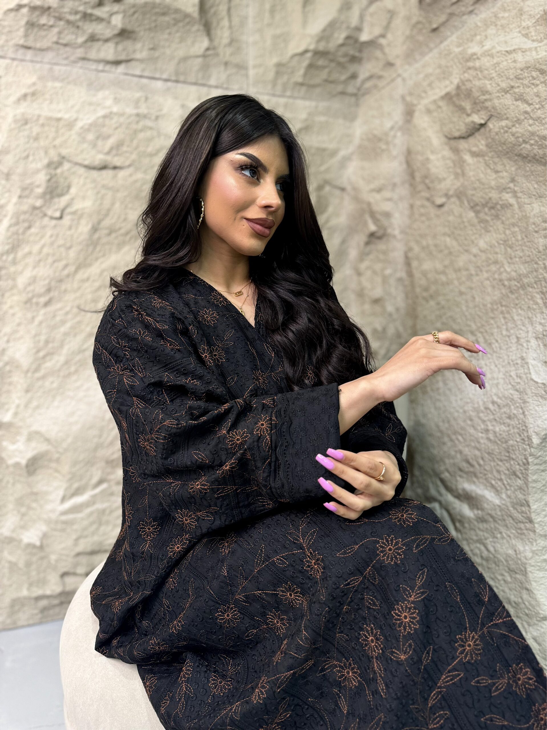 Floral Makhroza - Brown