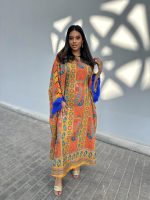 ⁦Indian silk - Orange⁩ - الصورة ⁦2⁩